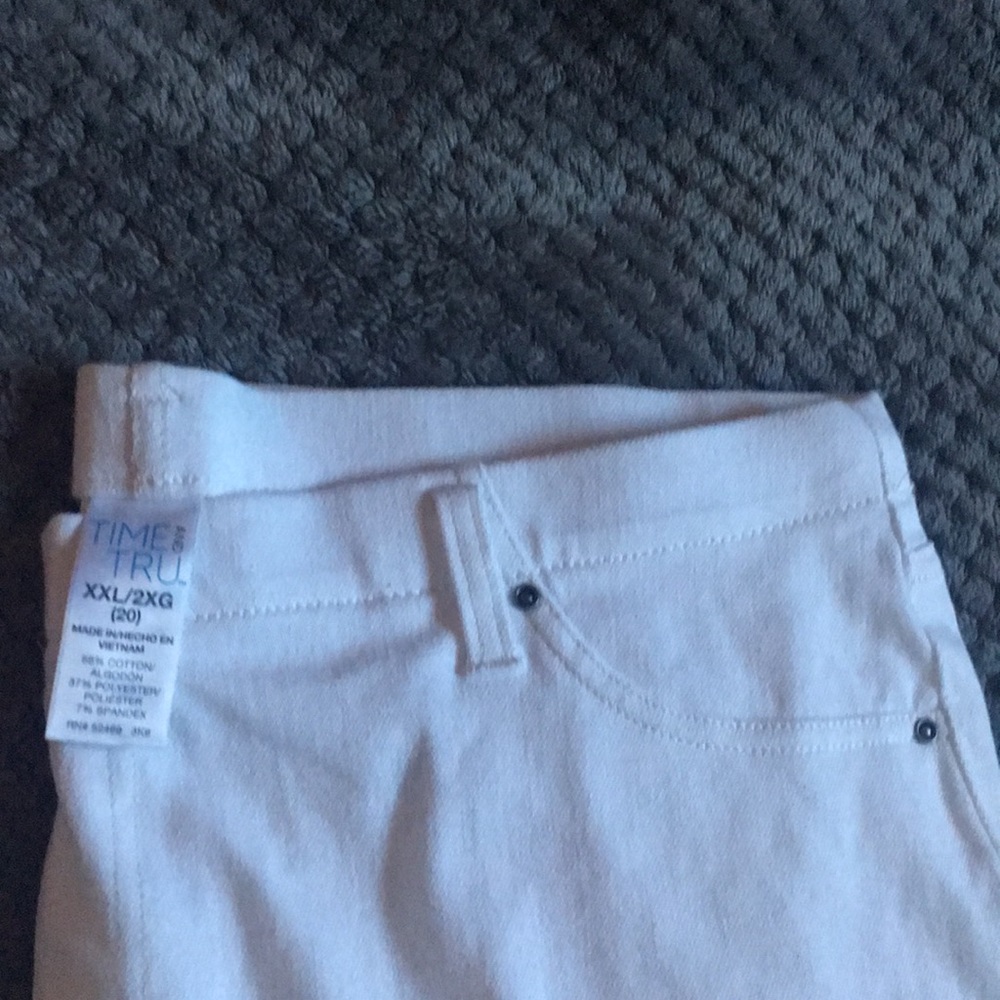 Full length white jeggings